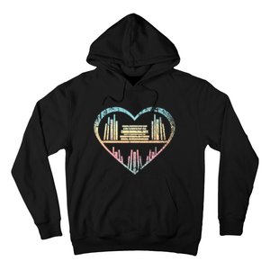 Book Nerd Reader Heart Librarian Gift Love Reading Hoodie