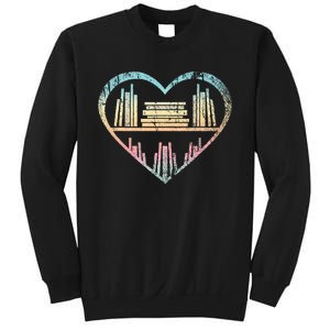 Book Nerd Reader Heart Librarian Gift Love Reading Sweatshirt