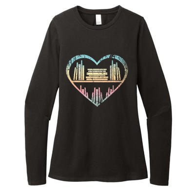 Book Nerd Reader Heart Librarian Gift Love Reading Womens CVC Long Sleeve Shirt