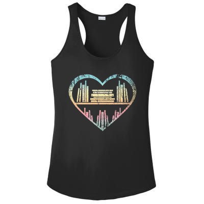 Book Nerd Reader Heart Librarian Gift Love Reading Ladies PosiCharge Competitor Racerback Tank