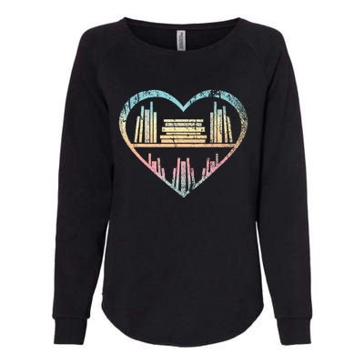 Book Nerd Reader Heart Librarian Gift Love Reading Womens California Wash Sweatshirt