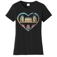 Book Nerd Reader Heart Librarian Gift Love Reading Women's T-Shirt