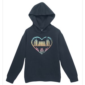 Book Nerd Reader Heart Librarian Gift Love Reading Urban Pullover Hoodie