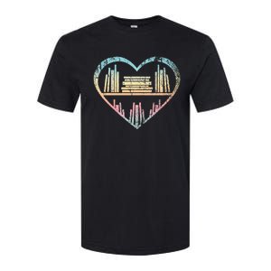 Book Nerd Reader Heart Librarian Gift Love Reading Softstyle CVC T-Shirt