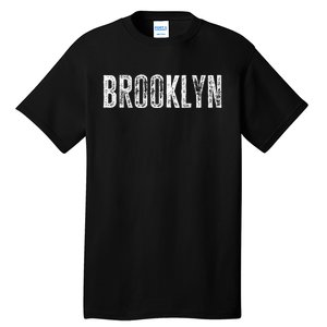 Brooklyn Ny Retro Text New York Love Brooklyn Bridge Tall T-Shirt