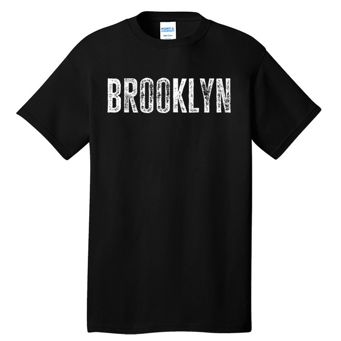 Brooklyn Ny Retro Text New York Love Brooklyn Bridge Tall T-Shirt