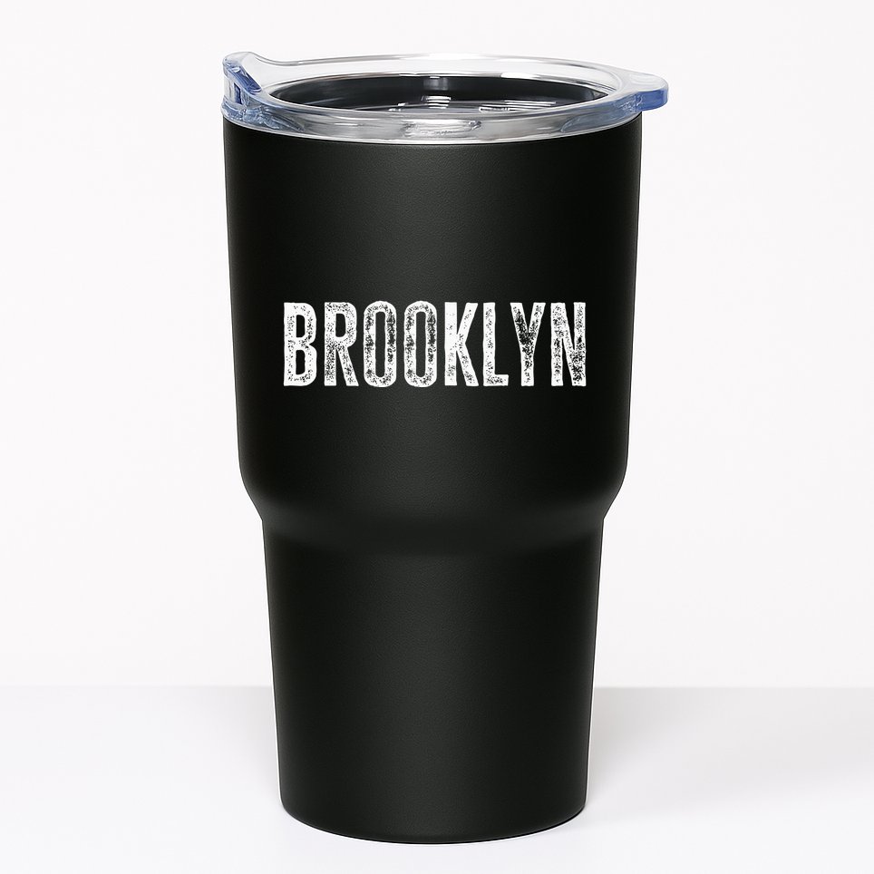 Brooklyn Ny Retro Text New York Love Brooklyn Bridge Tumbler