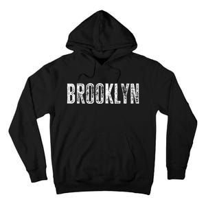 Brooklyn Ny Retro Text New York Love Brooklyn Bridge Tall Hoodie