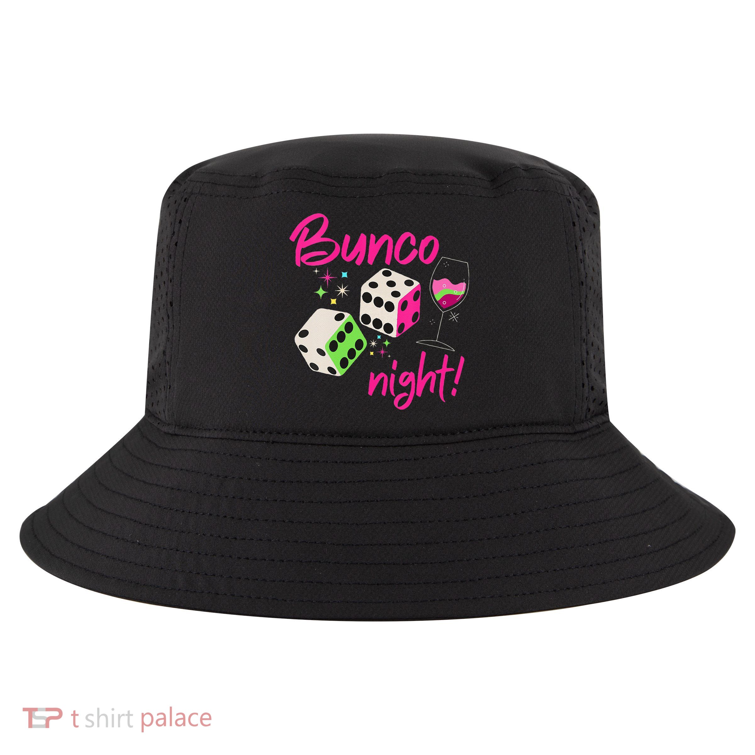 Bunco Night Retro Dice Wine Prize Cool Comfort Performance Bucket Hat