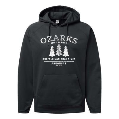 Buffalo National River Arkansas Ozark Mountains Performance Fleece Hoodie