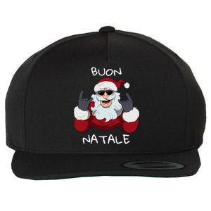 Buon Natale Rock Lover Santa Claus Wool Snapback Cap