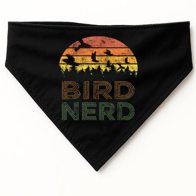Bird Nerd Retro Vintage Distressed Bird Watcher Watching Gift USA-Made Doggie Bandana