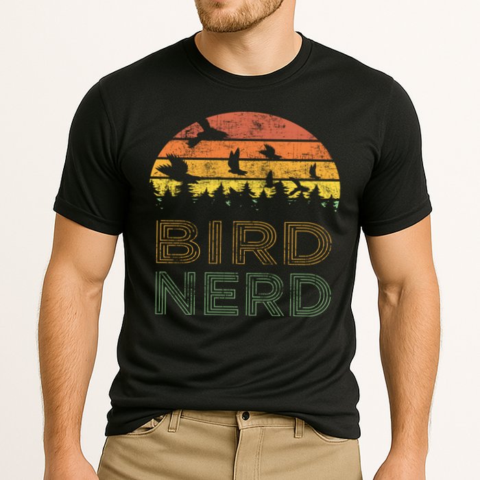 Bird Nerd Retro Vintage Distressed Bird Watcher Watching Gift Performance Shirt