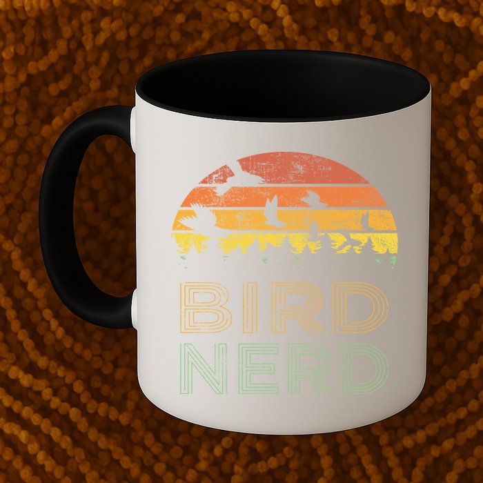 Bird Nerd Retro Vintage Distressed Bird Watcher Watching Gift Mug