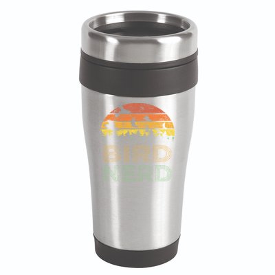 Bird Nerd Retro Vintage Distressed Bird Watcher Watching Gift 16oz Travel Tumbler