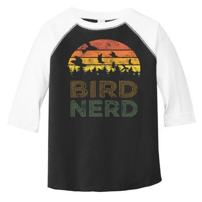 Bird Nerd Retro Vintage Distressed Bird Watcher Watching Gift Toddler Fine Jersey T-Shirt