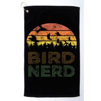 Bird Nerd Retro Vintage Distressed Bird Watcher Watching Gift Golf Towel