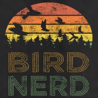 Bird Nerd Retro Vintage Distressed Bird Watcher Watching Gift Golf Towel
