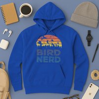 Bird Nerd Retro Vintage Distressed Bird Watcher Watching Gift Hoodie