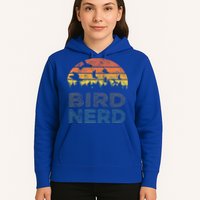 Bird Nerd Retro Vintage Distressed Bird Watcher Watching Gift Hoodie
