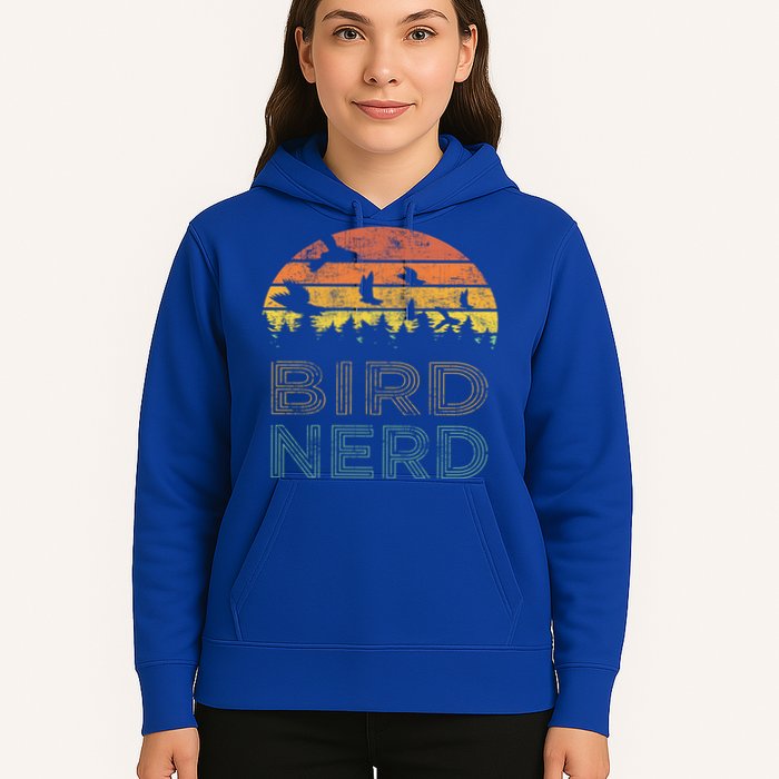 Bird Nerd Retro Vintage Distressed Bird Watcher Watching Gift Hoodie