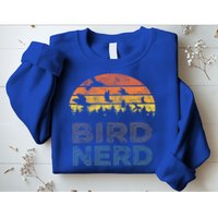 Bird Nerd Retro Vintage Distressed Bird Watcher Watching Gift Sweatshirt
