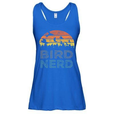 Bird Nerd Retro Vintage Distressed Bird Watcher Watching Gift Ladies Essential Flowy Tank