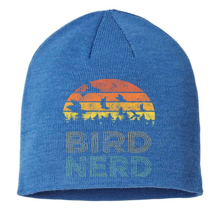 Bird Nerd Retro Vintage Distressed Bird Watcher Watching Gift Sustainable Beanie