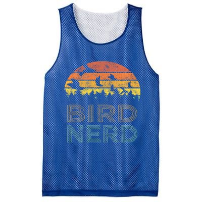 Bird Nerd Retro Vintage Distressed Bird Watcher Watching Gift Mesh Reversible Basketball Jersey Tank