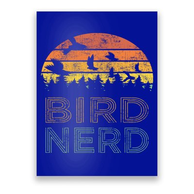 Bird Nerd Retro Vintage Distressed Bird Watcher Watching Gift Poster