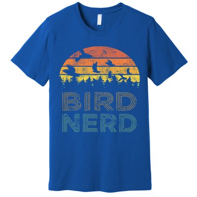Bird Nerd Retro Vintage Distressed Bird Watcher Watching Gift Premium T-Shirt