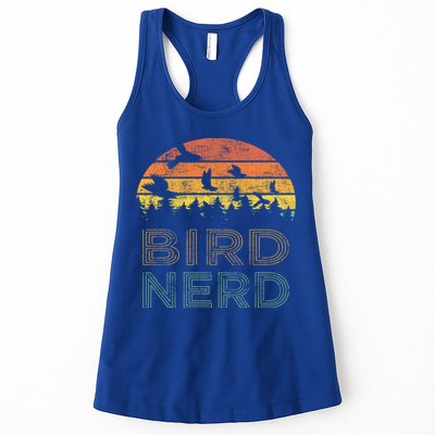 Bird Nerd Retro Vintage Distressed Bird Watcher Watching Gift Womens Tank Top