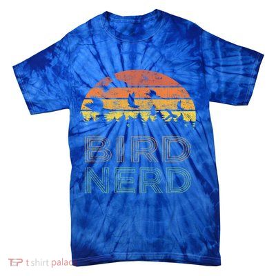 Bird Nerd Retro Vintage Distressed Bird Watcher Watching Gift Tie-Dye T-Shirt
