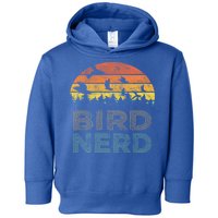 Bird Nerd Retro Vintage Distressed Bird Watcher Watching Gift Toddler Hoodie