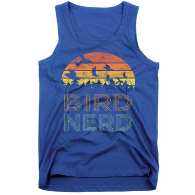 Bird Nerd Retro Vintage Distressed Bird Watcher Watching Gift Tank Top