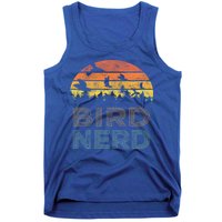 Bird Nerd Retro Vintage Distressed Bird Watcher Watching Gift Tank Top