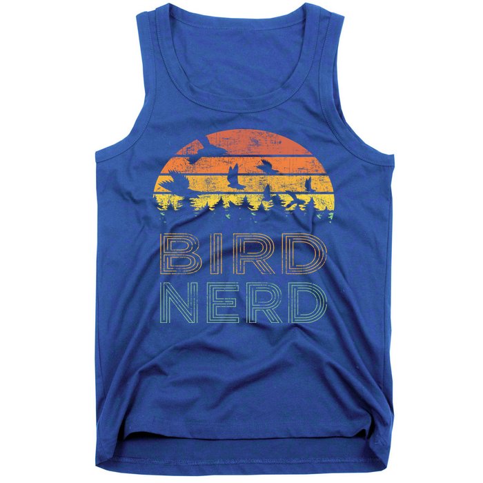 Bird Nerd Retro Vintage Distressed Bird Watcher Watching Gift Tank Top