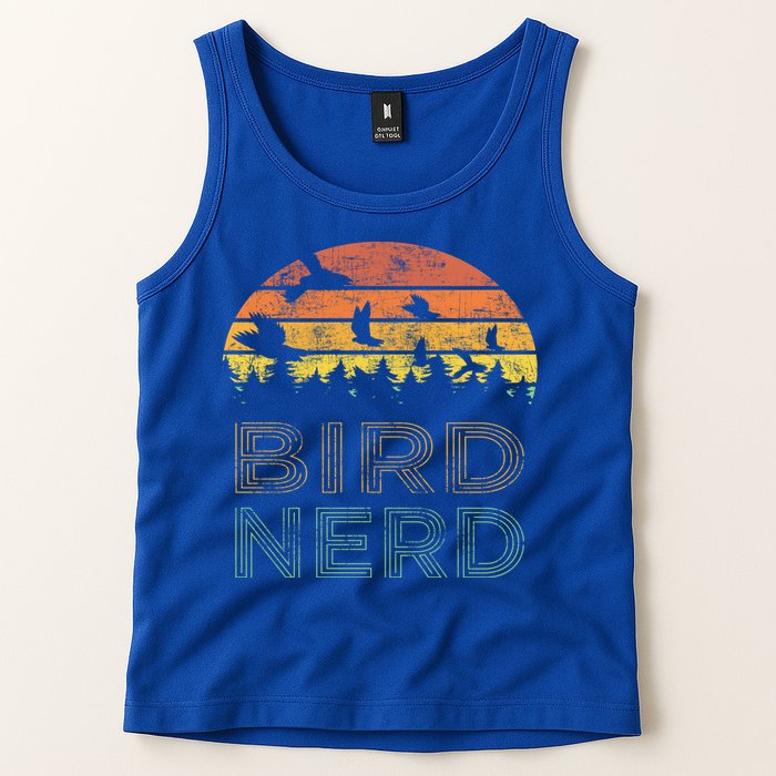 Bird Nerd Retro Vintage Distressed Bird Watcher Watching Gift Tank Top