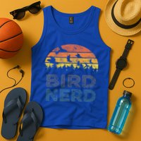 Bird Nerd Retro Vintage Distressed Bird Watcher Watching Gift Tank Top
