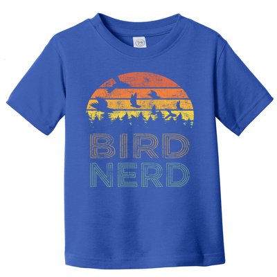 Bird Nerd Retro Vintage Distressed Bird Watcher Watching Gift Toddler T-Shirt