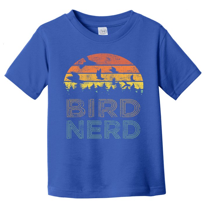 Bird Nerd Retro Vintage Distressed Bird Watcher Watching Gift Toddler T-Shirt