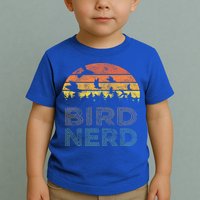 Bird Nerd Retro Vintage Distressed Bird Watcher Watching Gift Toddler T-Shirt