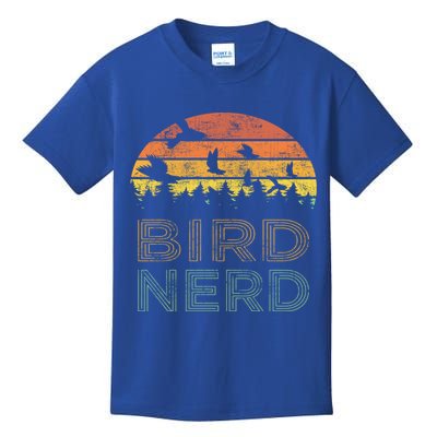 Bird Nerd Retro Vintage Distressed Bird Watcher Watching Gift Kids T-Shirt