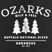 Buffalo National River Arkansas Ozark Mountains 7 Panel Mesh Trucker Snapback Hat