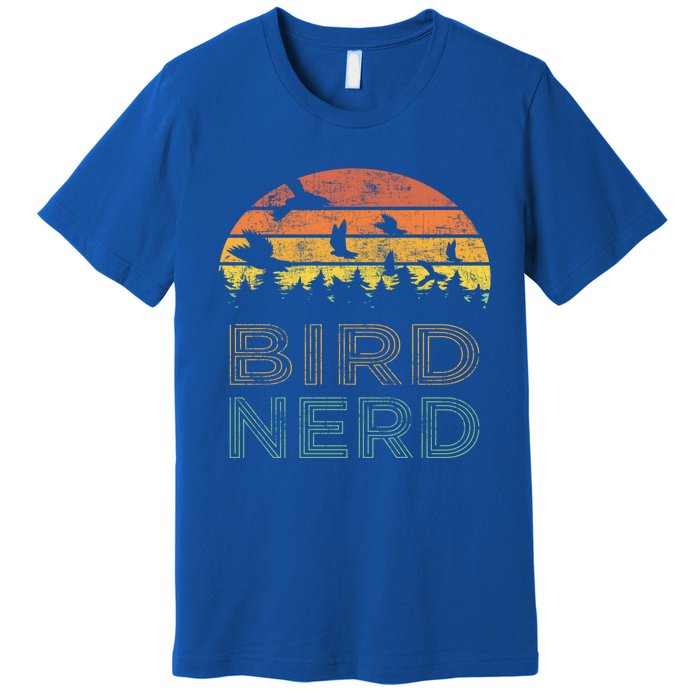 Bird Nerd Retro Vintage Distressed Bird Watcher Watching Meaningful Gift Premium T-Shirt