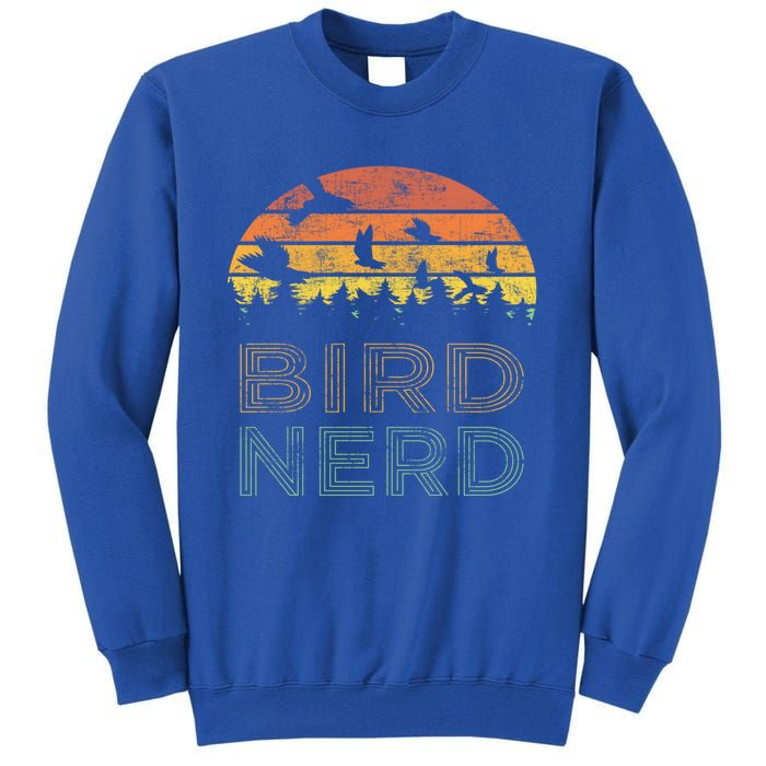 Bird Nerd Retro Vintage Distressed Bird Watcher Watching Meaningful Gift Tall Sweatshirt