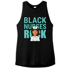 Black Nurses Rock Nursing Day Black People Ladies PosiCharge Tri-Blend Wicking Tank