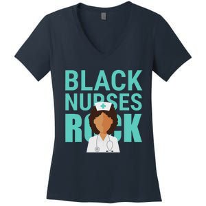 Black Nurses Rock Nursing Day Black People Women's V-Neck T-Shirt