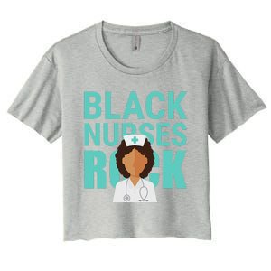 Black Nurses Rock Nursing Day Black People Women's Crop Top Tee