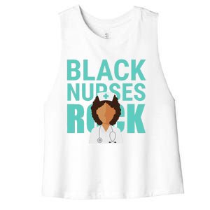 Black Nurses Rock Nursing Day Black People Women's Racerback Cropped Tank